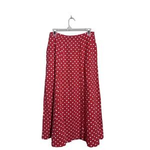 Vintage Marisa Chritina Womens Skirt Size Small Red Polka Dot Retro Pinup 90s